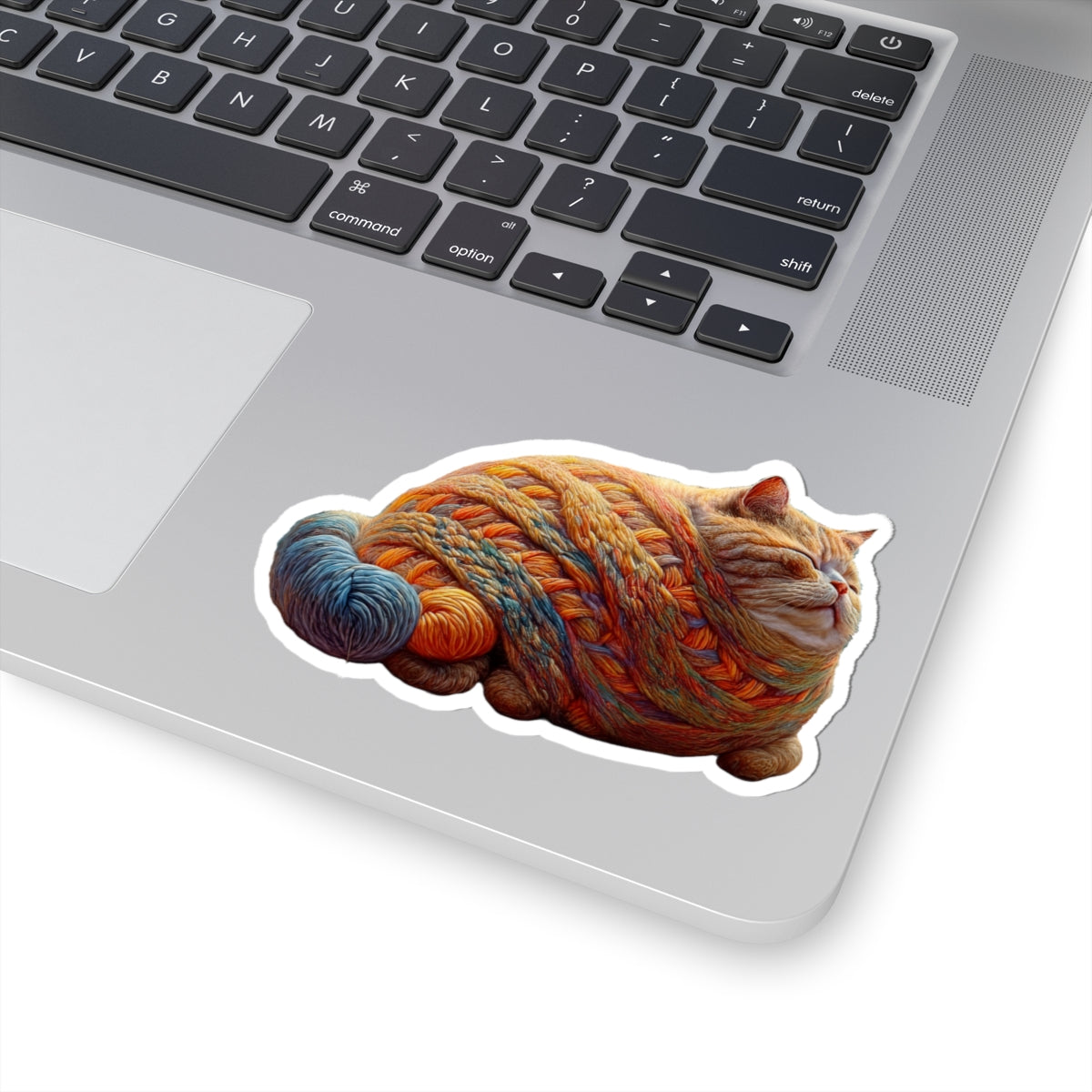 Fat Cat made of Yarn Sticker